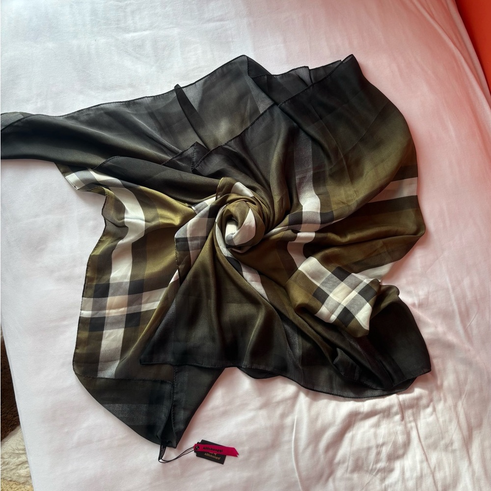 Plaid Beach Shawl/ Cover up Wrap